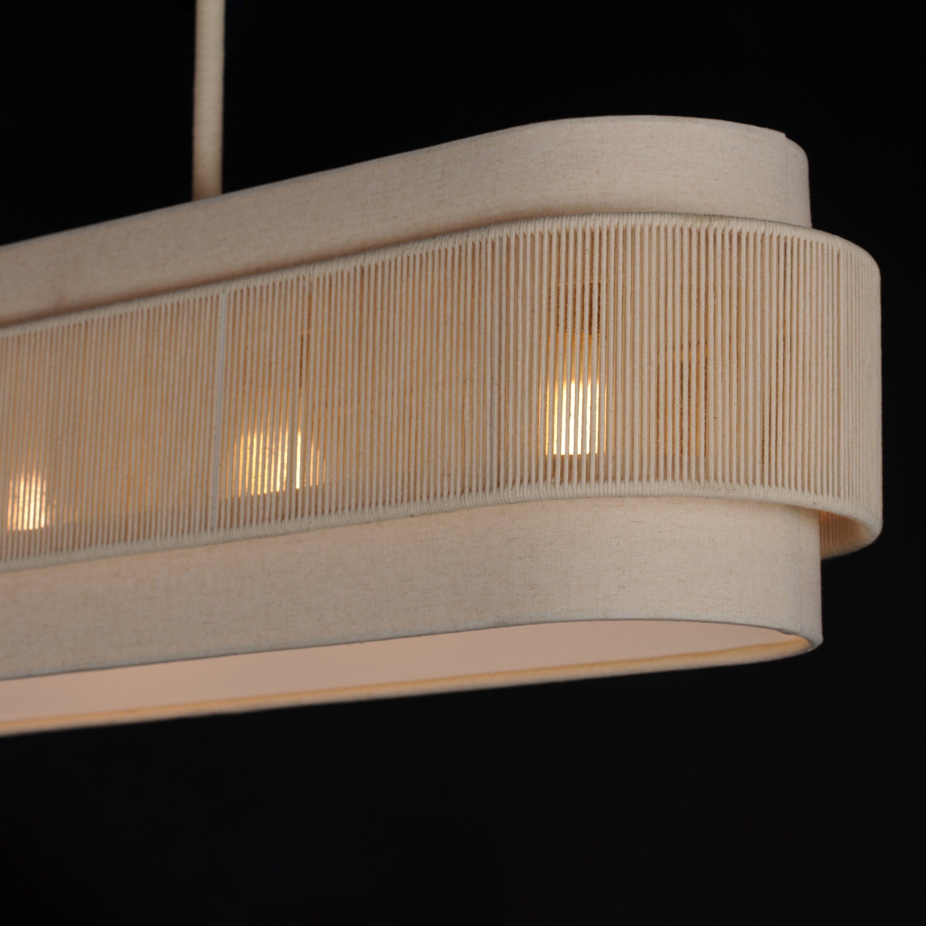 Lustre linéaire 5 lumières en laiton vieilli naturel | Seacliff