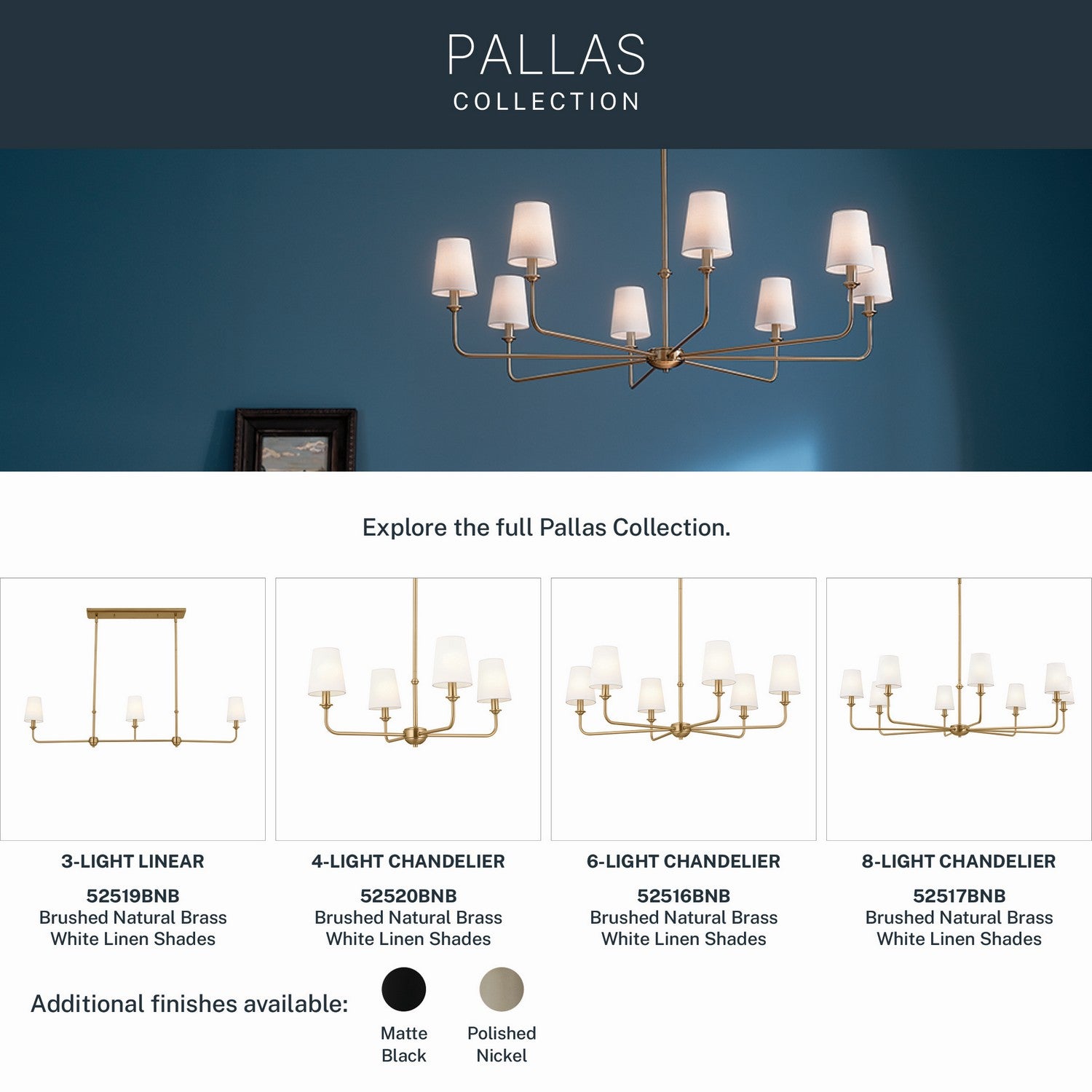 Lustre linéaire 3 lumières | Pallas