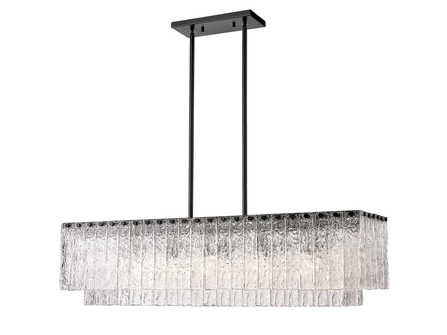 Lustre linéaire 5 lumières | Glacier