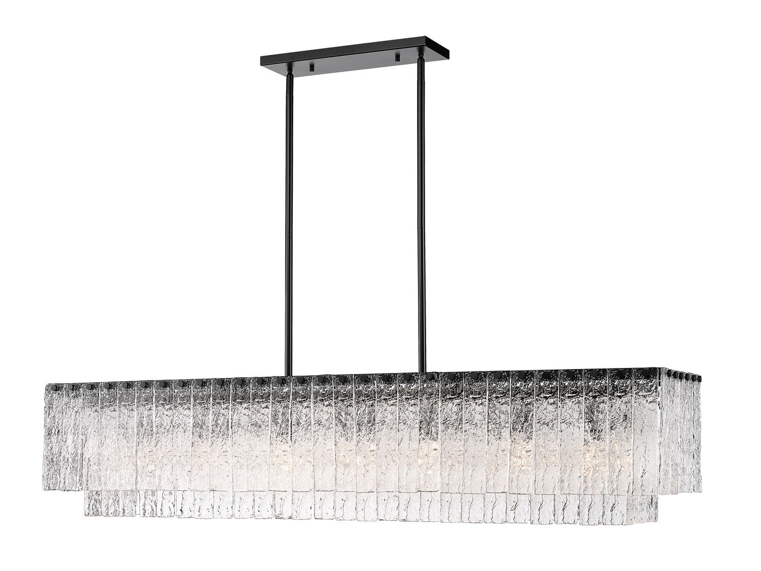 Lustre linéaire 7 lumières | Glacier