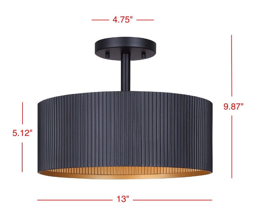 Semi-plafonnier 2 lumières | Rexton