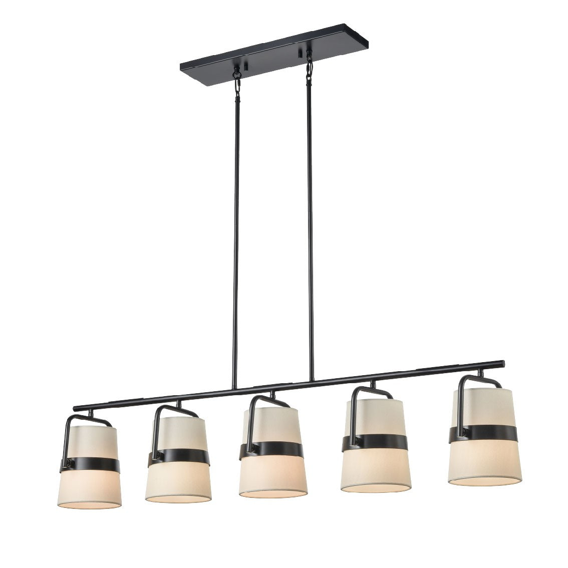 Suspension linéaire 5 lumières | Bon Echo