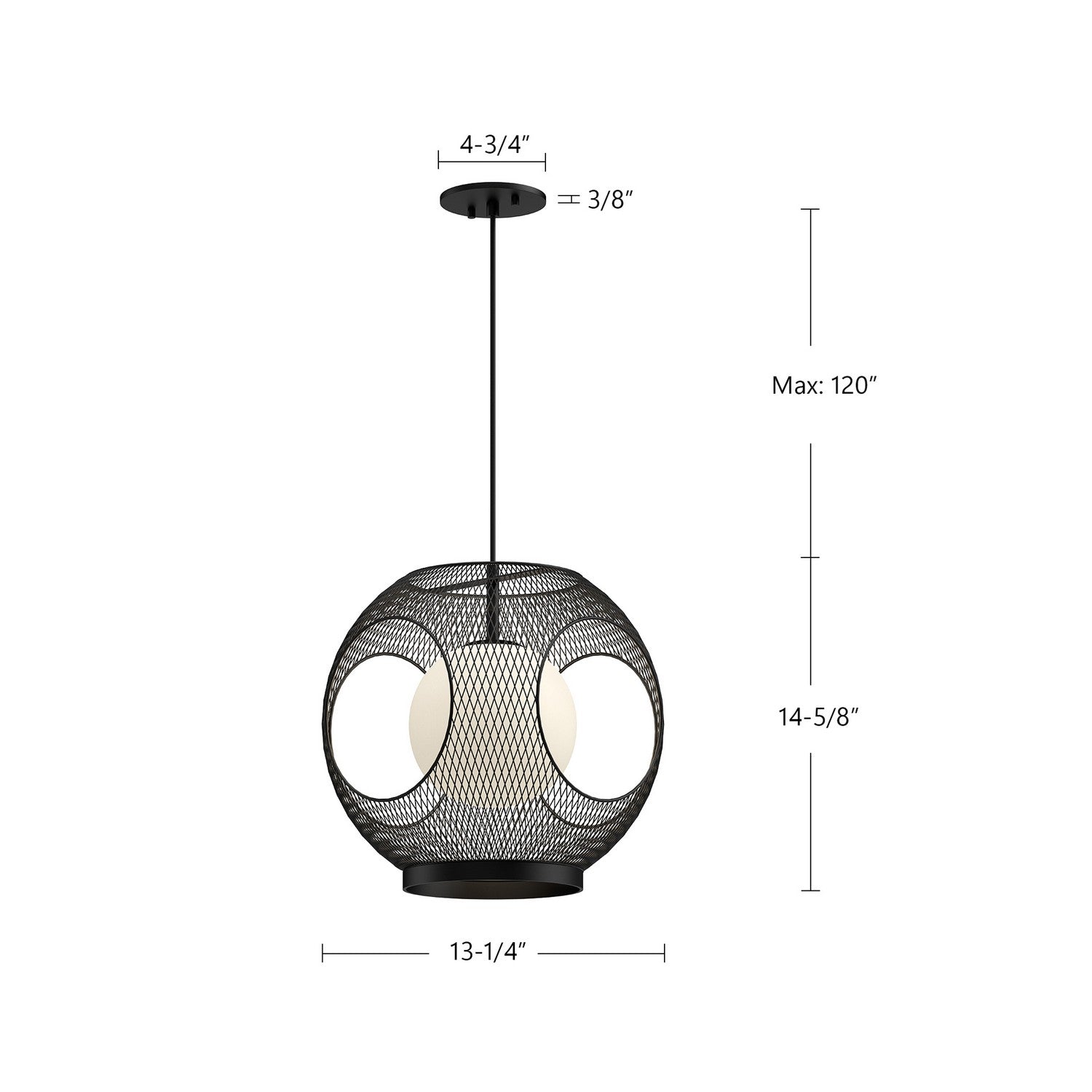 Suspension extérieure 1 lumière | Kona