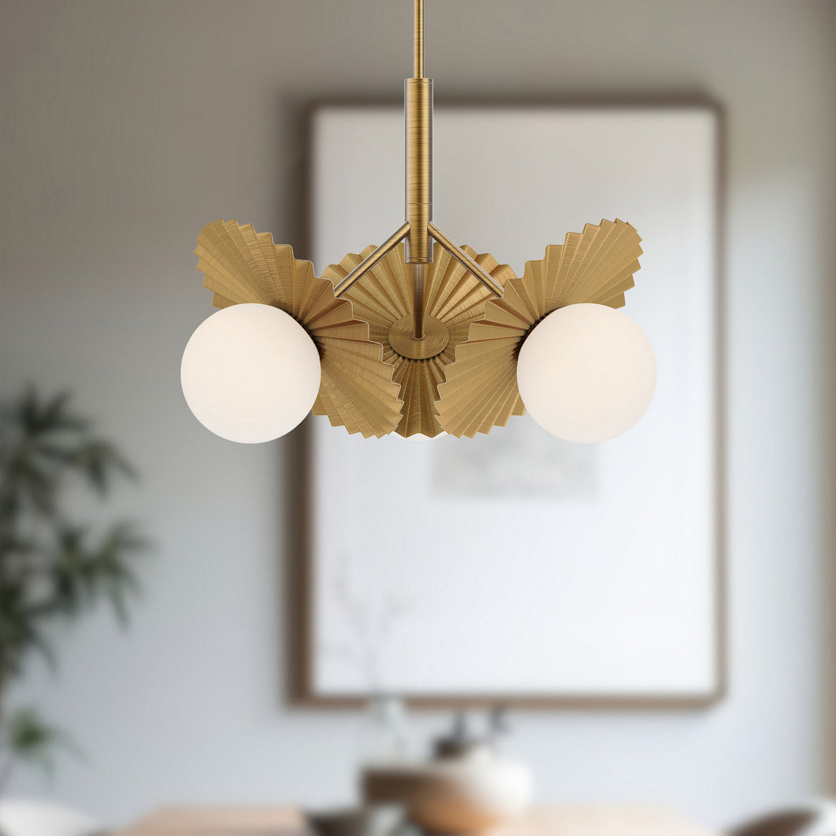 Lustre 3 lumières | Plume