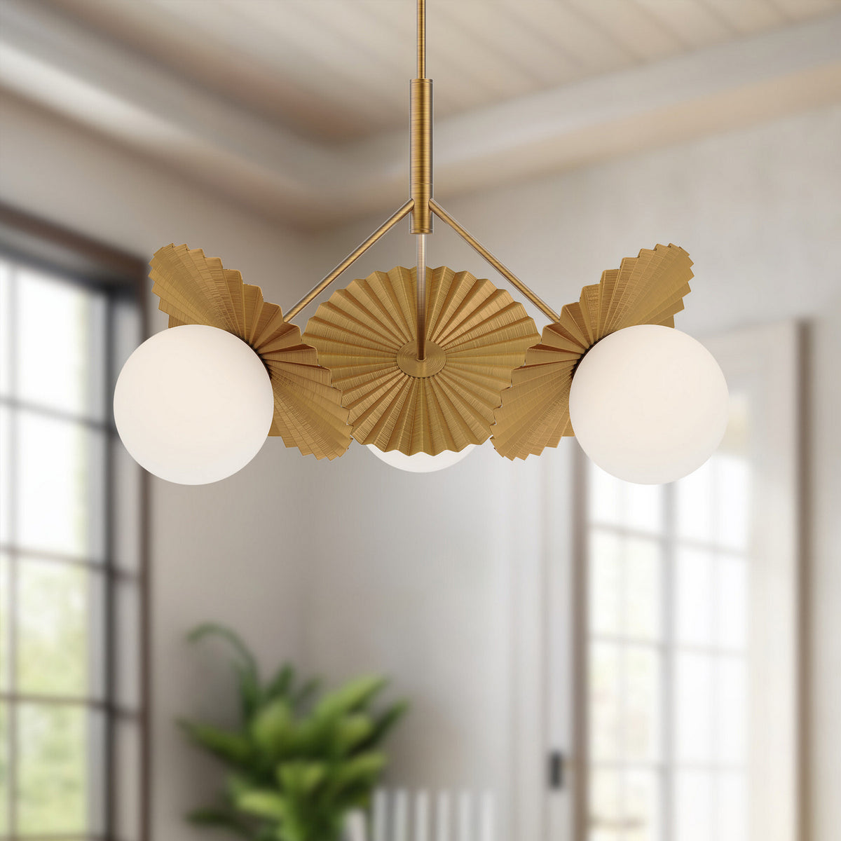 Lustre 3 lumières | Plume