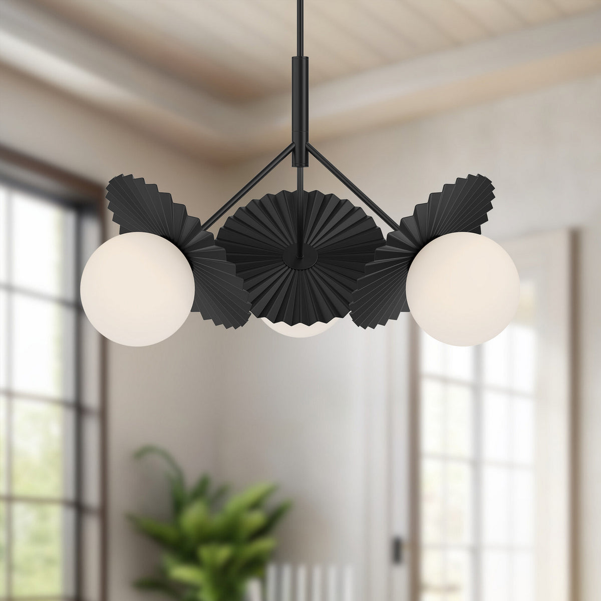 Lustre 3 lumières | Plume