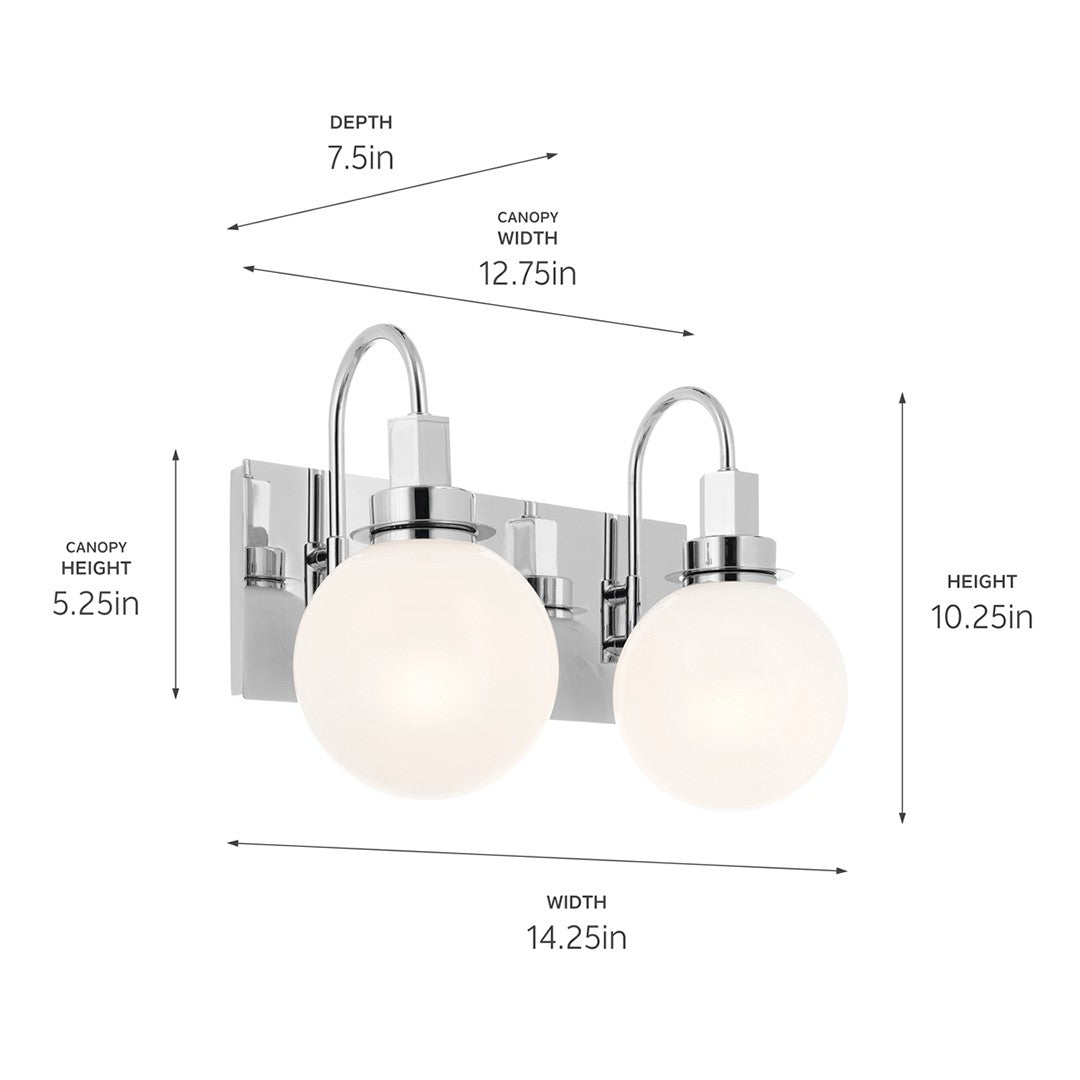 Applique de salle de bain 2 lumières | Hex