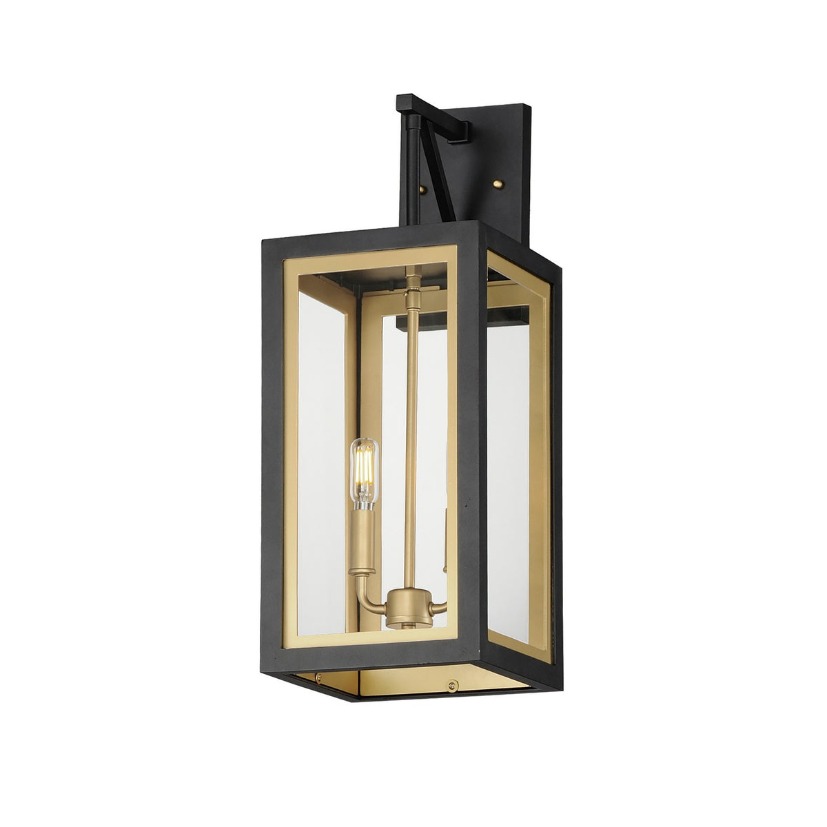 Maxim - Lanterne murale extérieure 2 lumières | Neoclass - 30055CLBKGLD