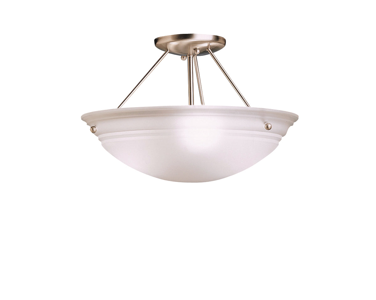 Semi-plafonnier 3 lumières | Cove Molding Top Glass