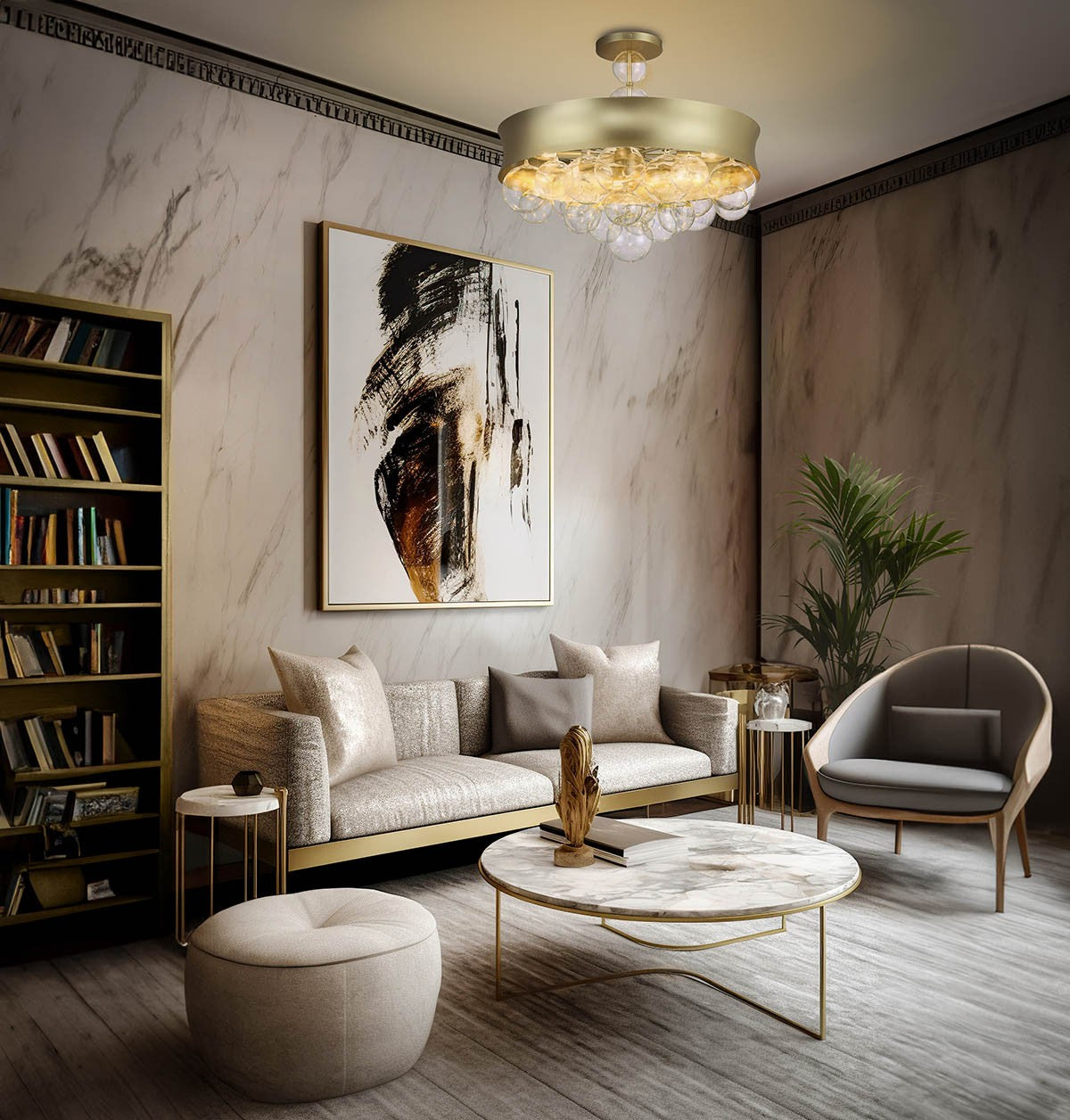 Convertible Pendant 8 lumières | Verdi Square by Robin Baron