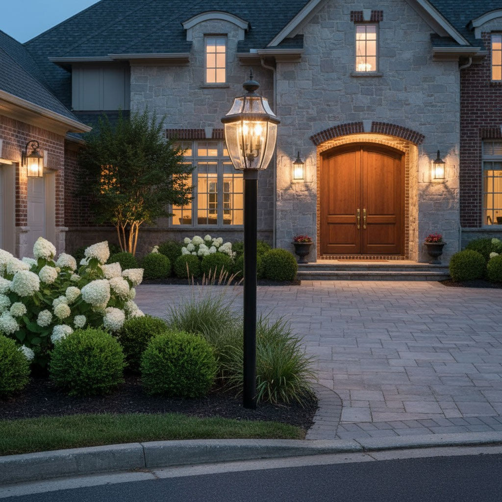 Lanterne sur poteau extérieure 3 lumières | Lancaster