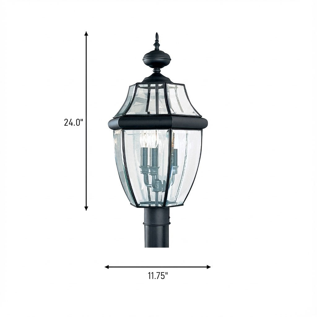 Lanterne sur poteau extérieure 3 lumières | Lancaster