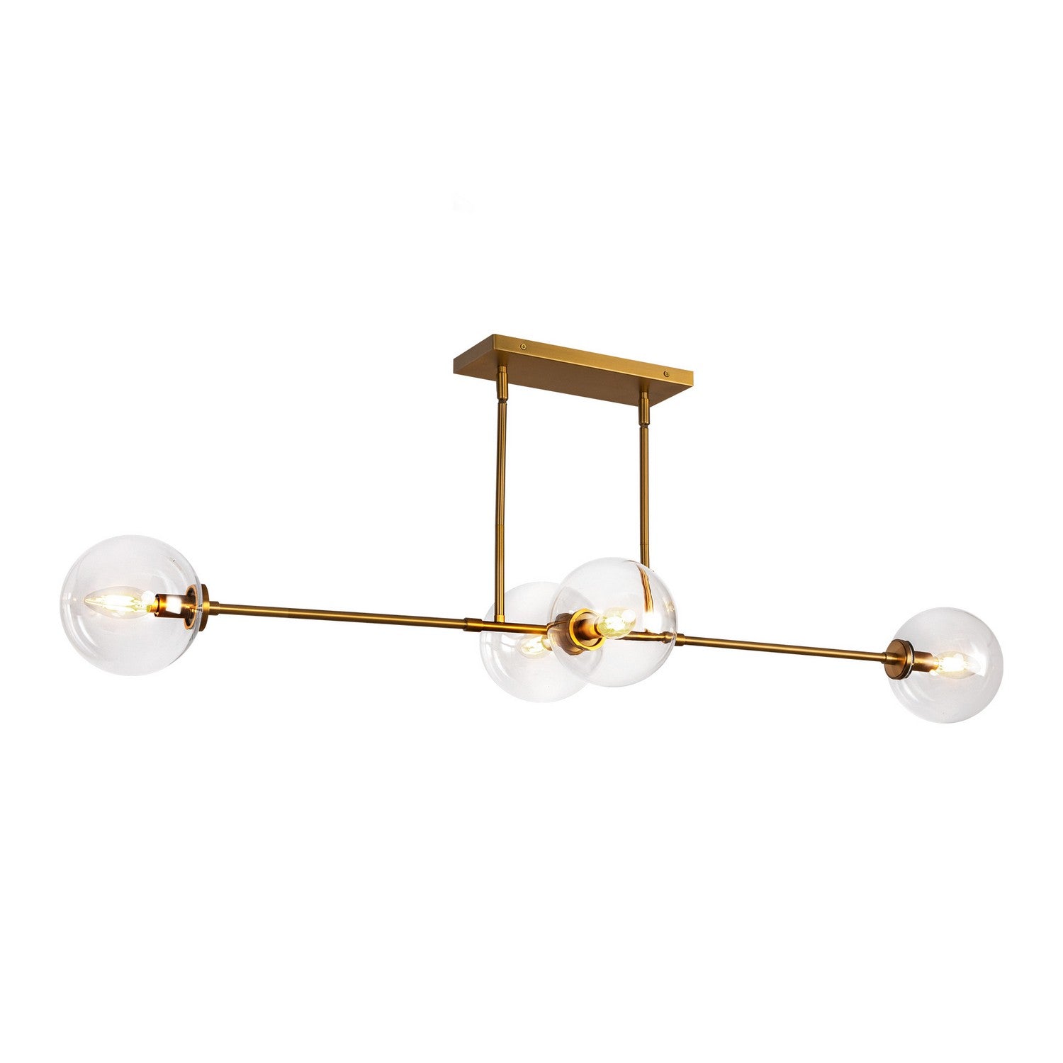 Suspension linéaire 4 lumières | Cassia