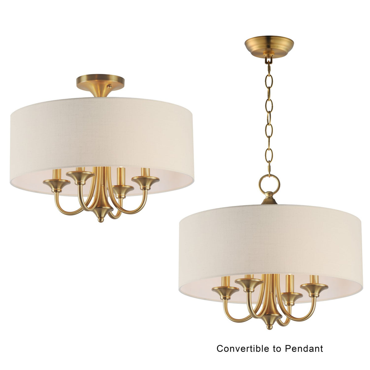 Suspension ou semi-plafonnier 4 lumières | Bongo
