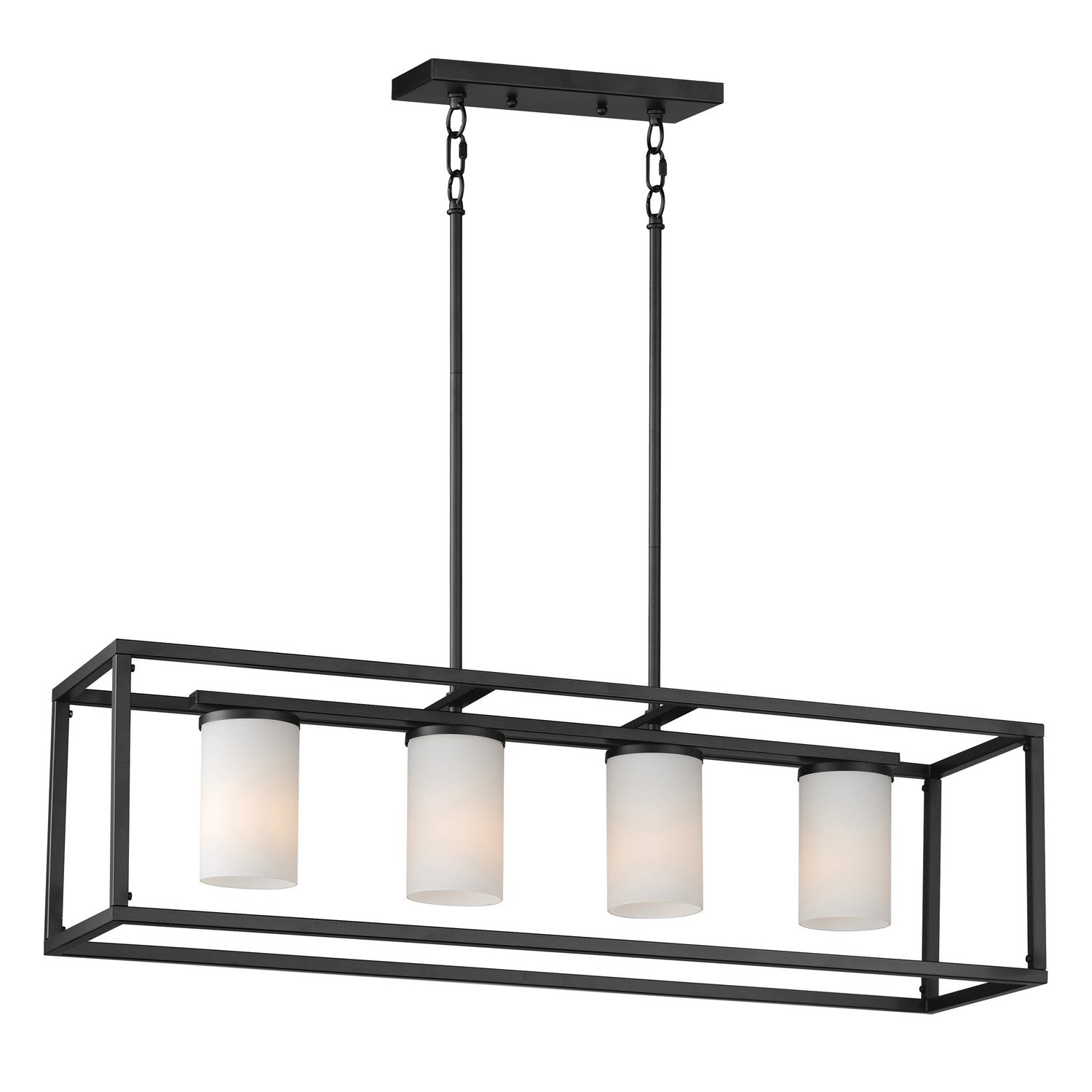 Suspension linéaire 4 lumières | Lateral