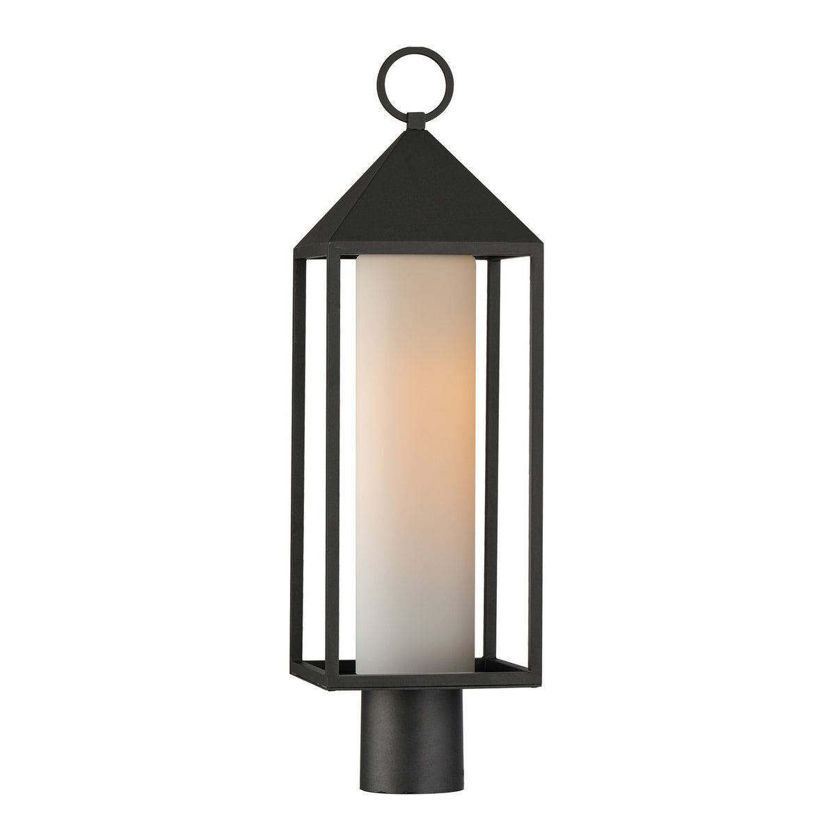 Maxim - Lanterne sur poteau extérieure 1 lumière | Aldous - 30070SWBK