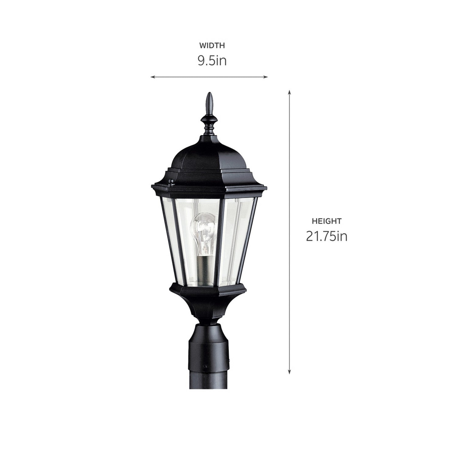 Lampadaire extérieur 1 lumière | Madison