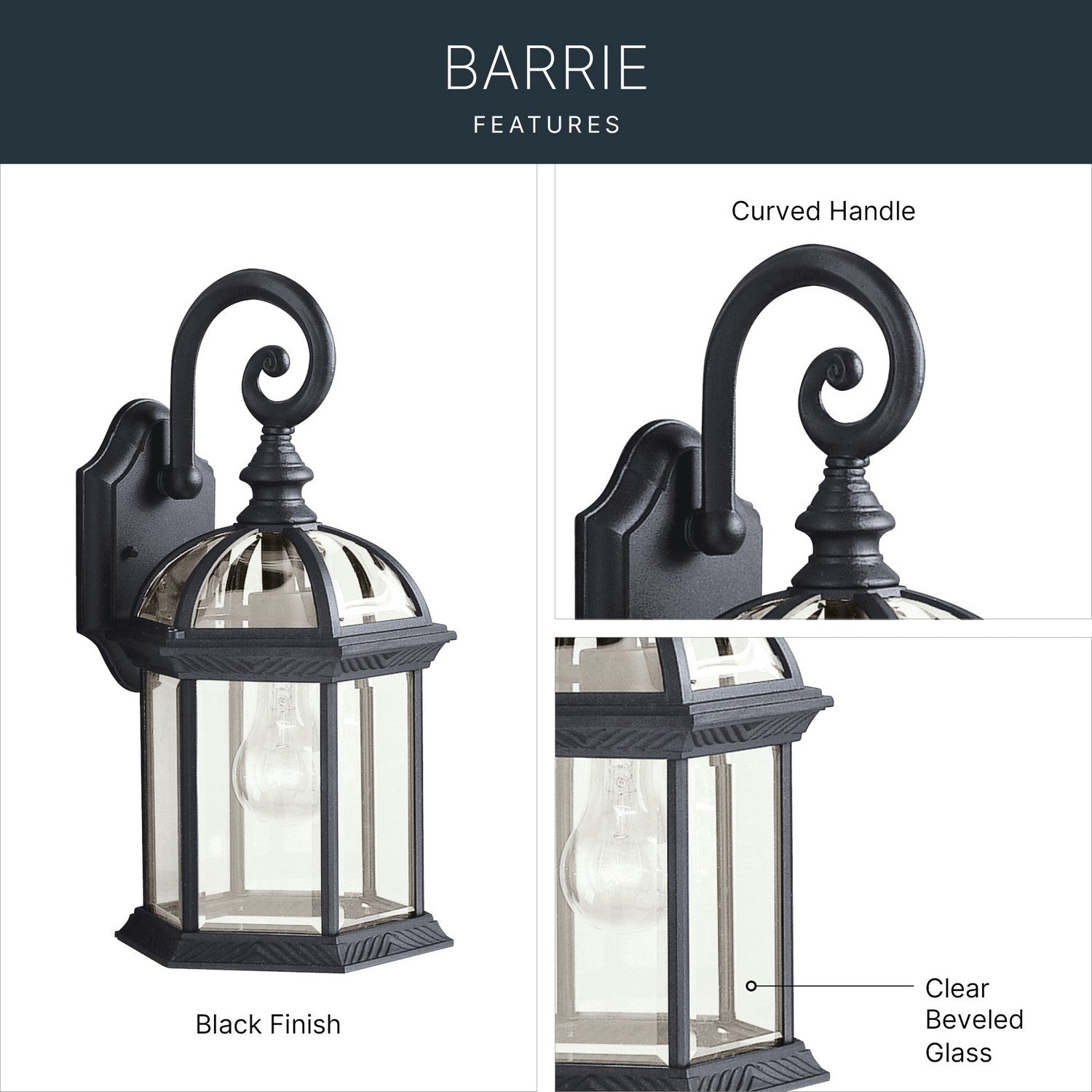 Applique murale extérieure 1 lumière | Barrie