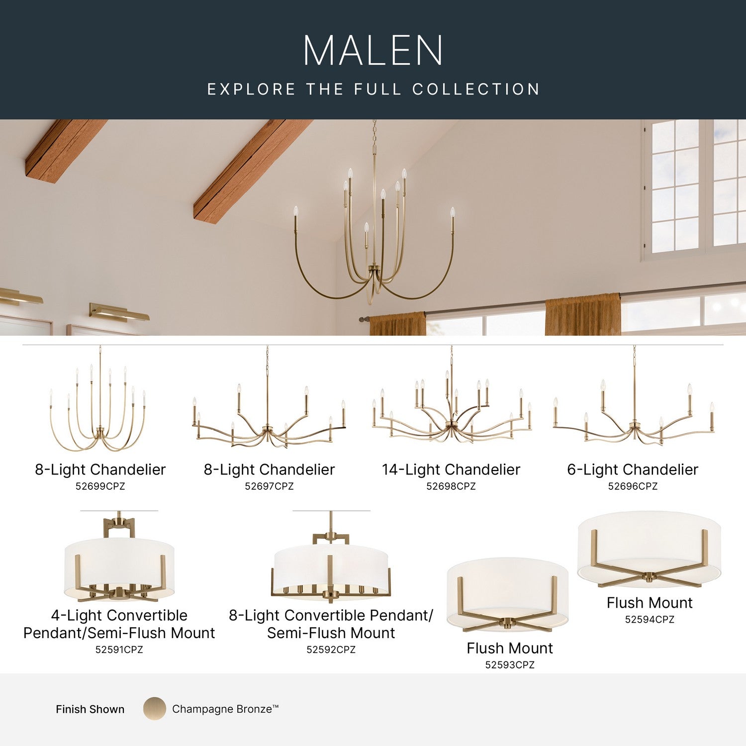 Lustre 14 lumières | Malene