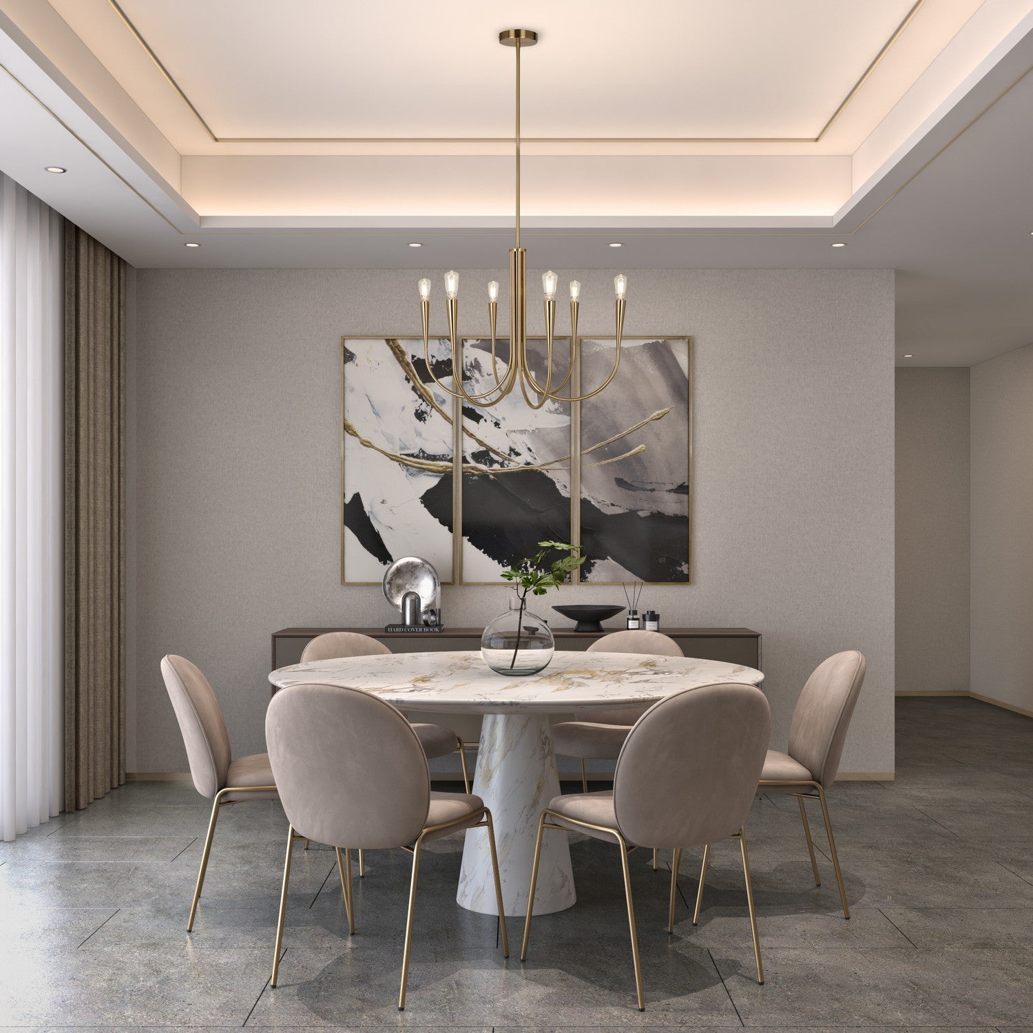 Lustre 6 lumières | Bronte