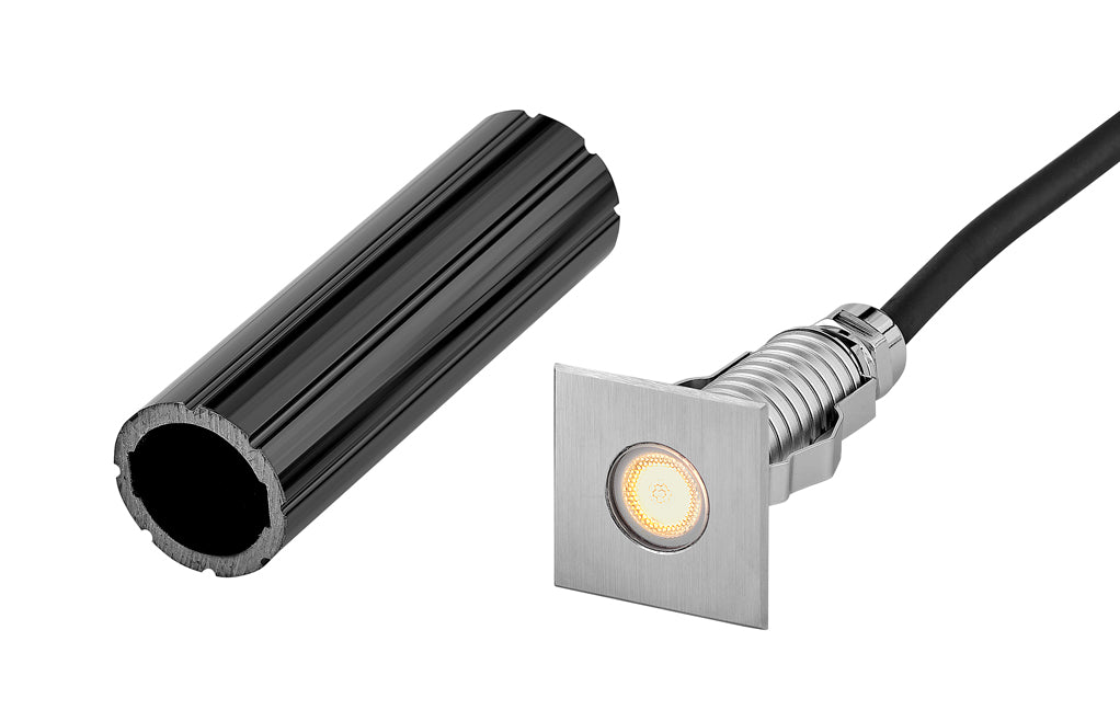 Petit Stainless Steel LED carré balise bouton