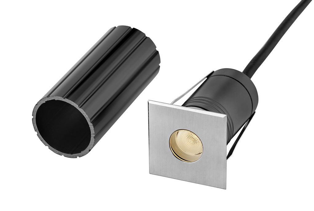 Grand Stainless Steel LED carré balise bouton