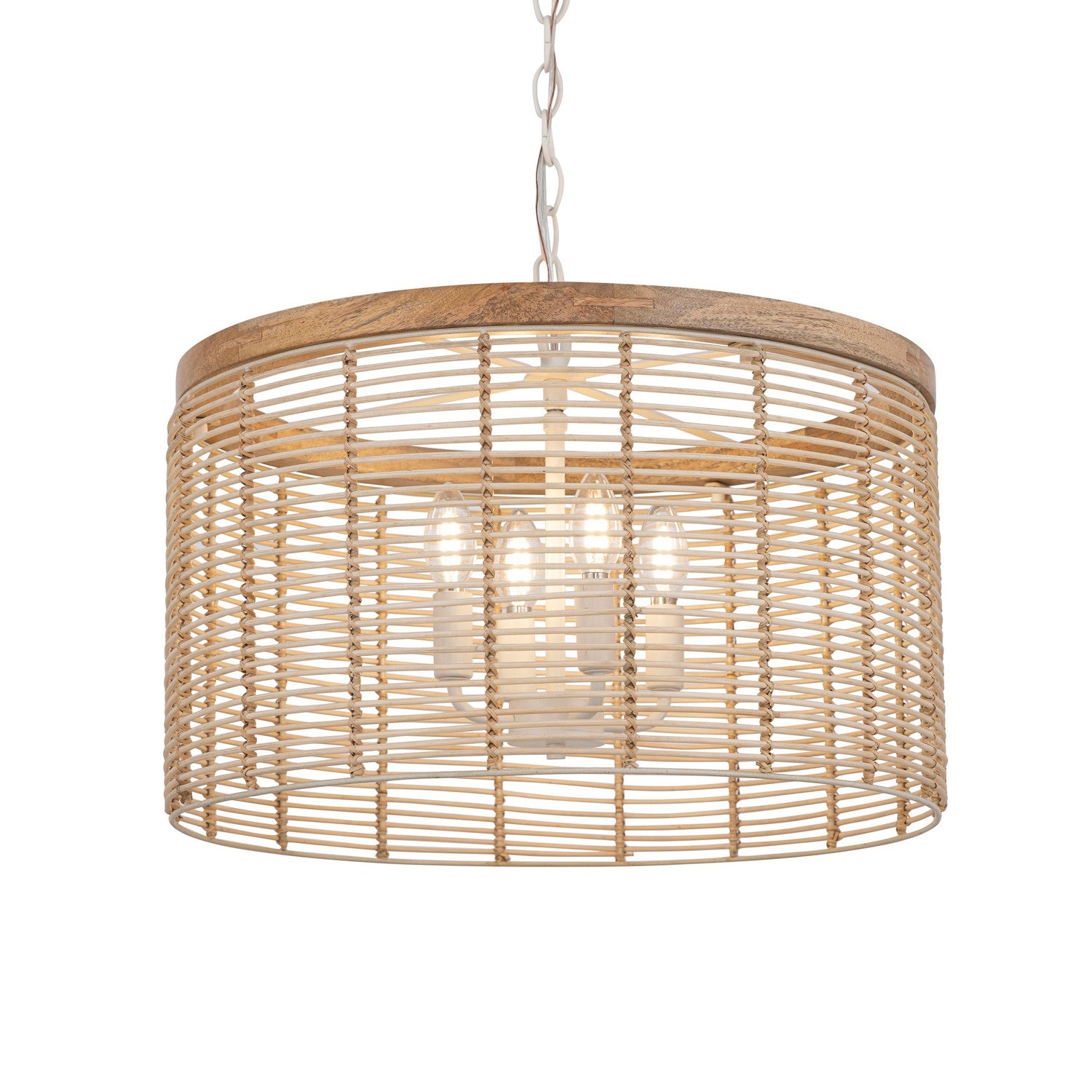 Suspension 4 lumières | Vannerie