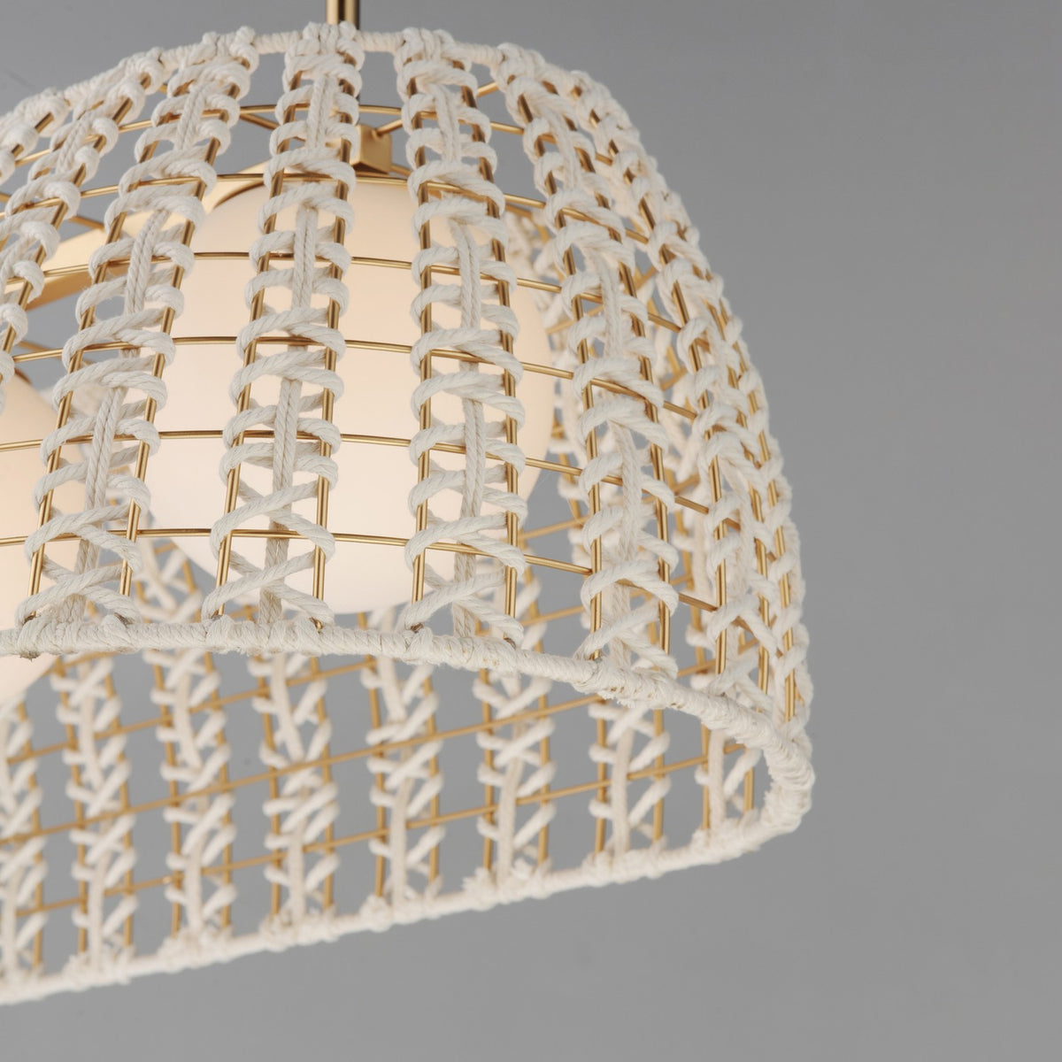Suspension linéaire 3 lumières | Macrame