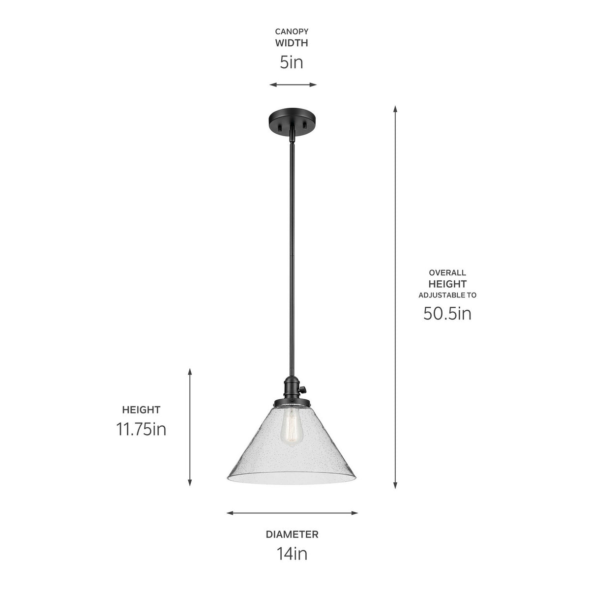 Suspension 1 lumière | Avery
