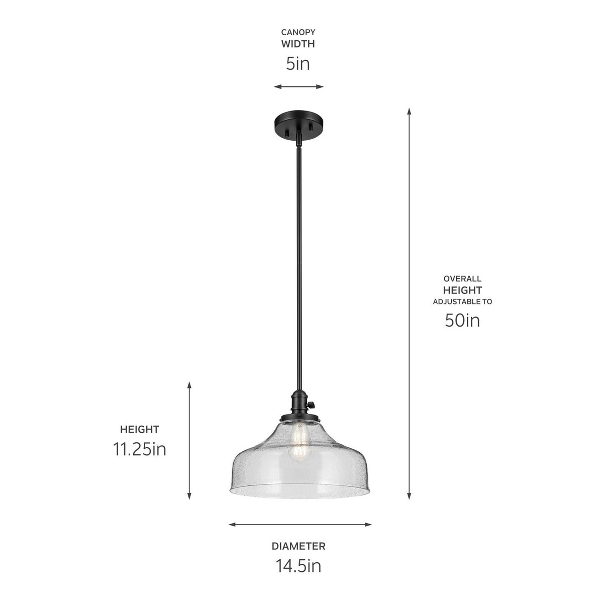 Suspension 1 lumière | Avery