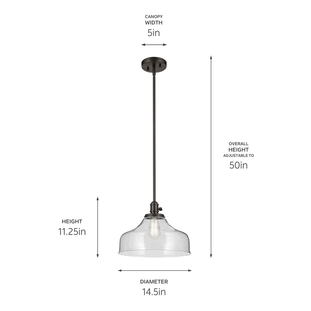 Suspension 1 lumière | Avery