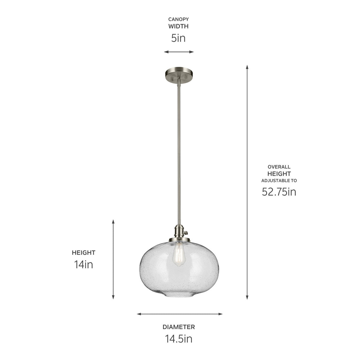 Suspension 1 lumière | Avery