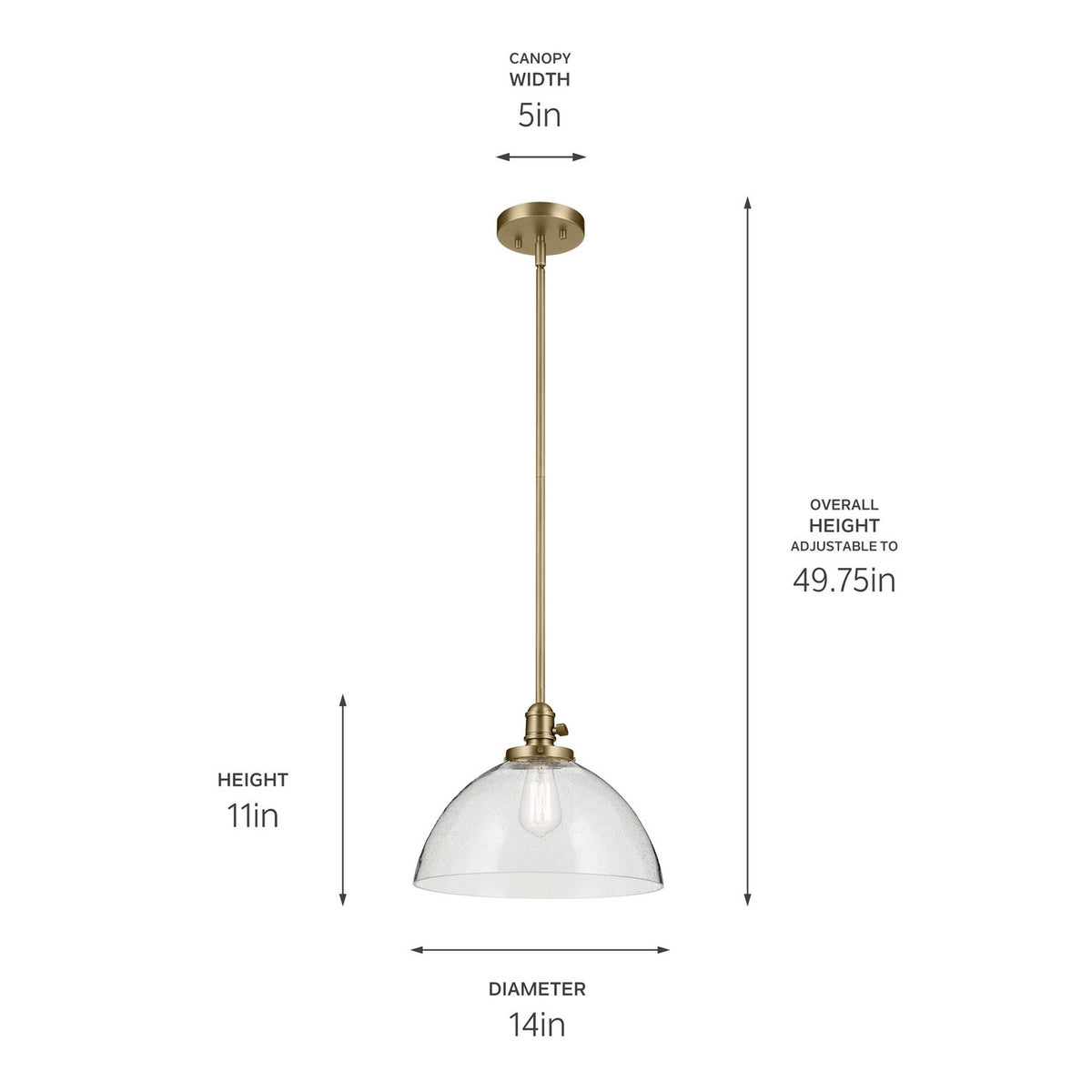 Suspension 1 lumière | Avery