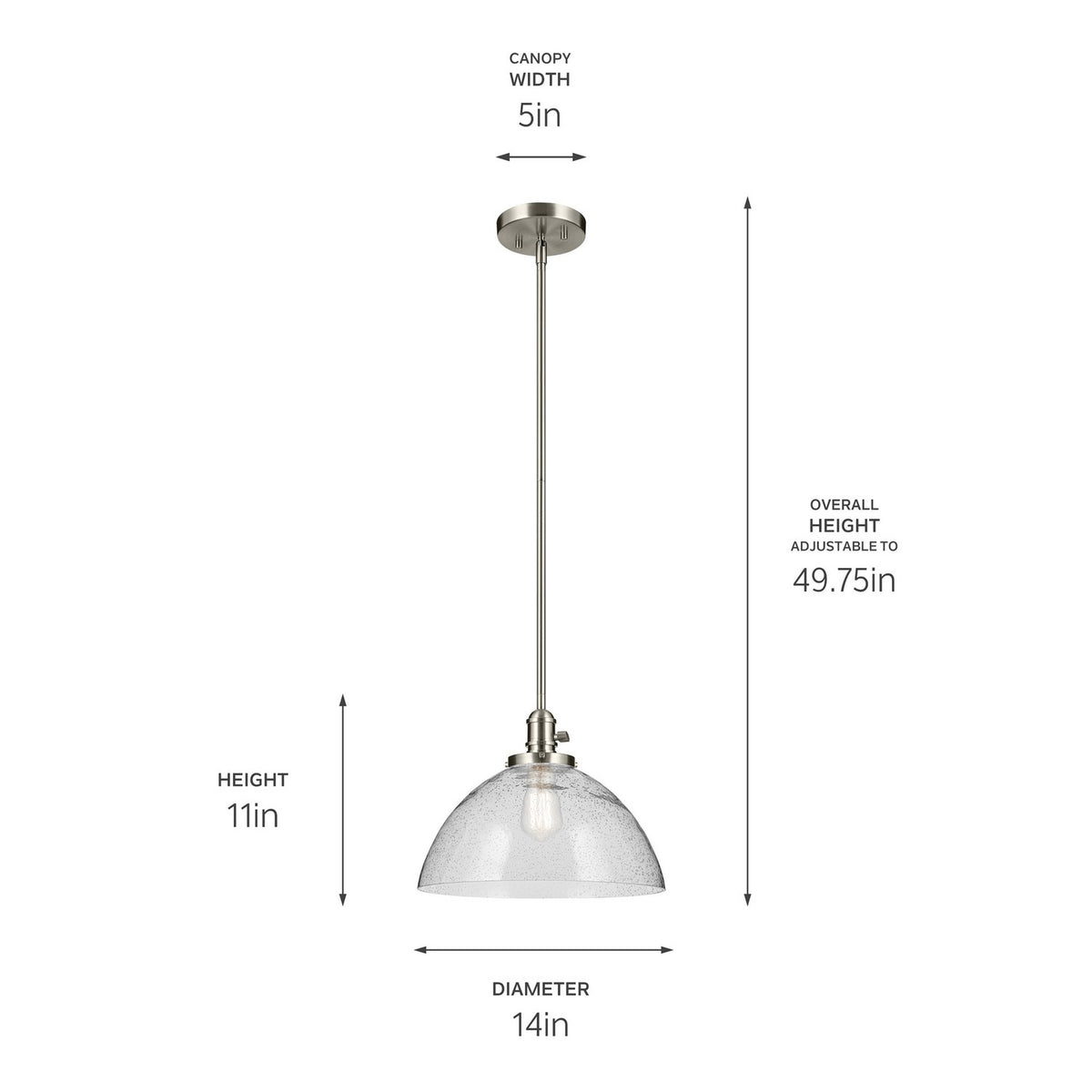 Suspension 1 lumière | Avery