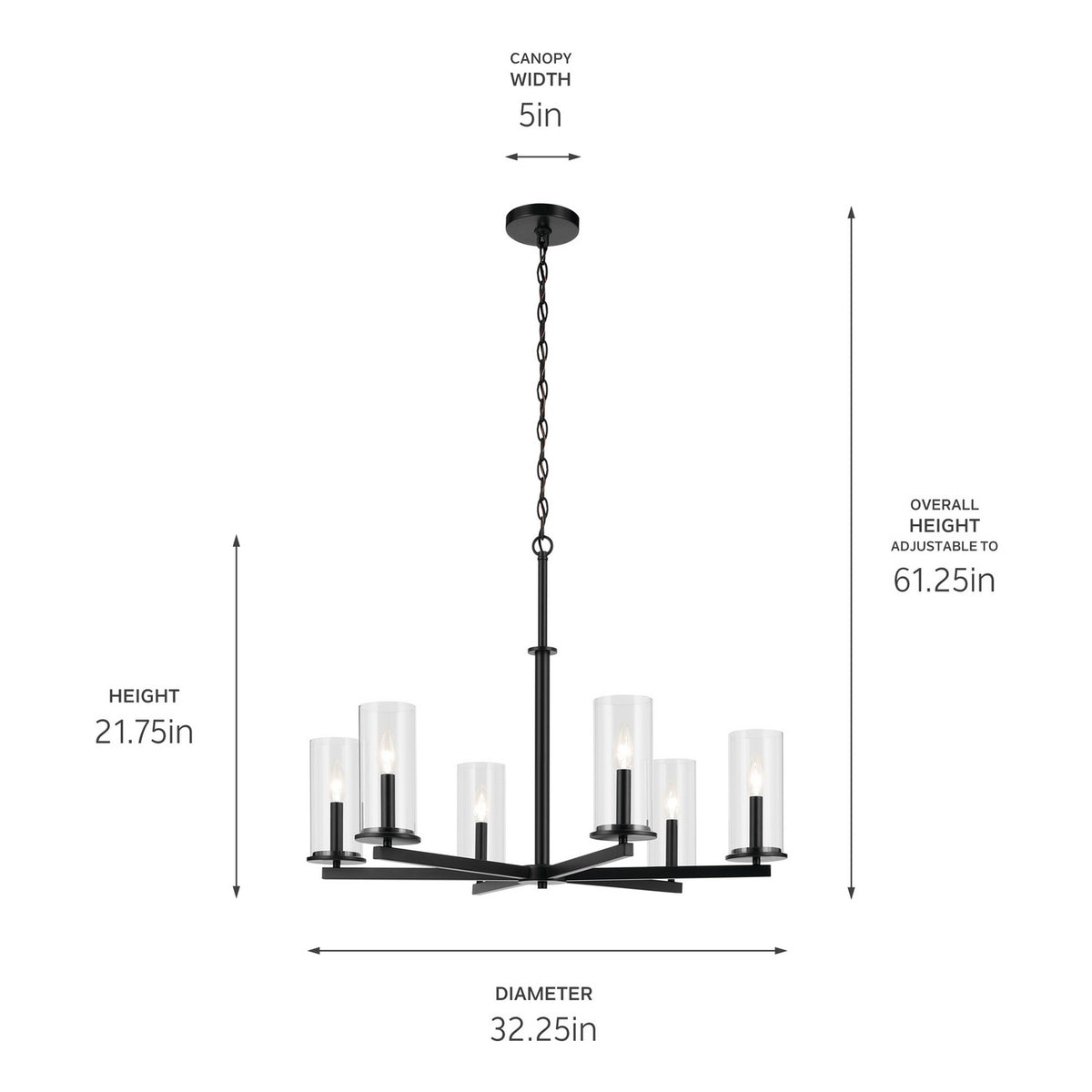 Lustre 6 lumières | Crosby