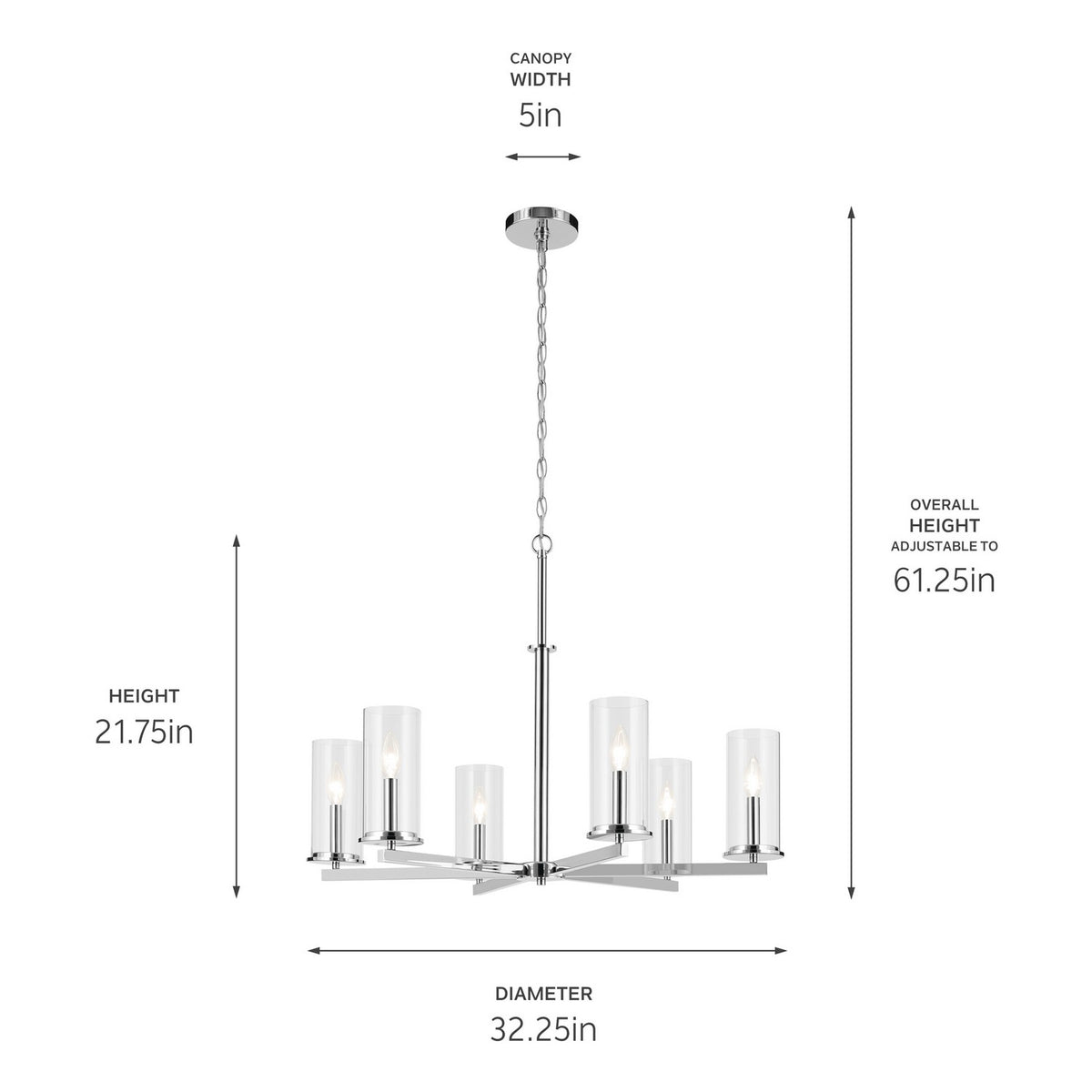 Lustre 6 lumières | Crosby