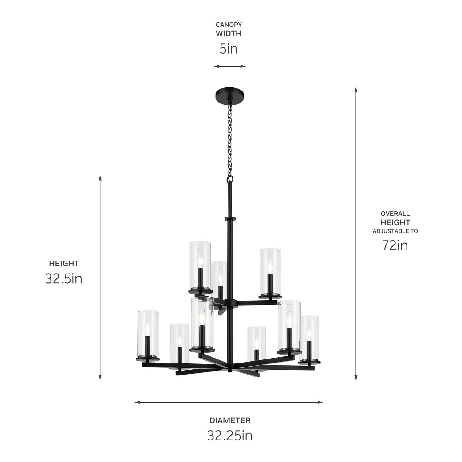 Lustre 9 lumières | Crosby