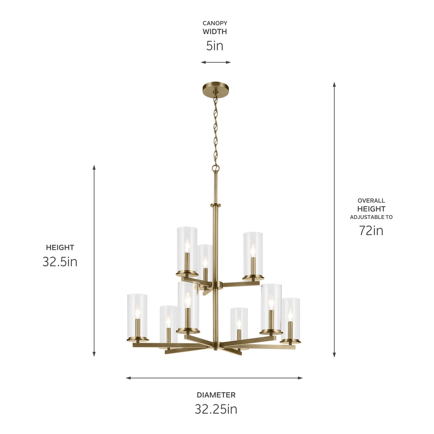 Lustre 9 lumières | Crosby