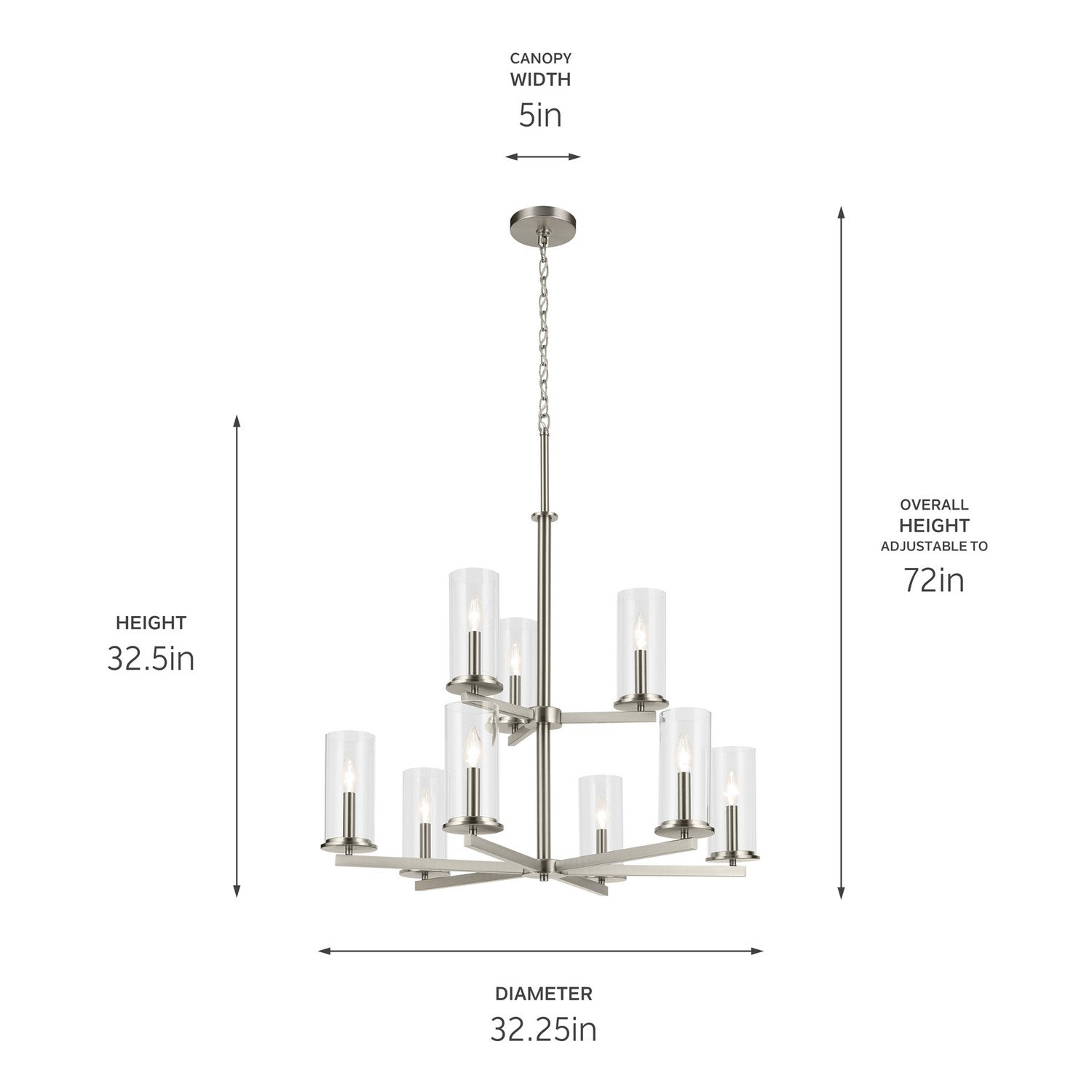 Lustre 9 lumières | Crosby