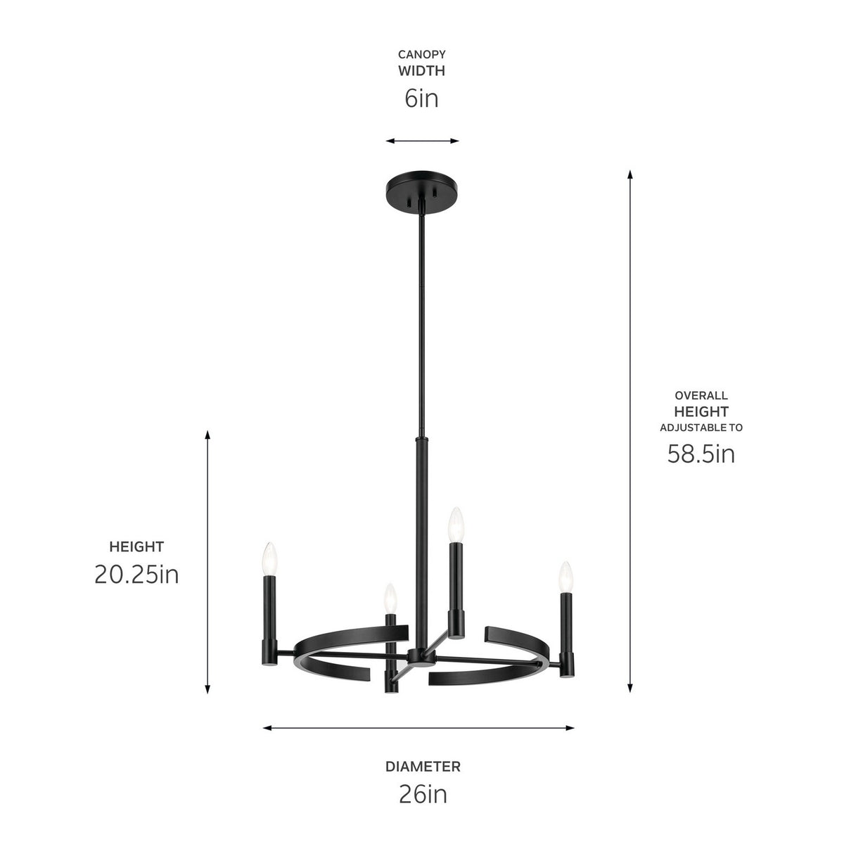 Lustre 4 lumières | Tolani