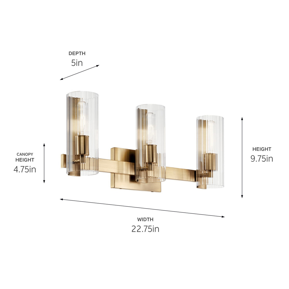 Applique de vanité 3 lumières | Jemsa