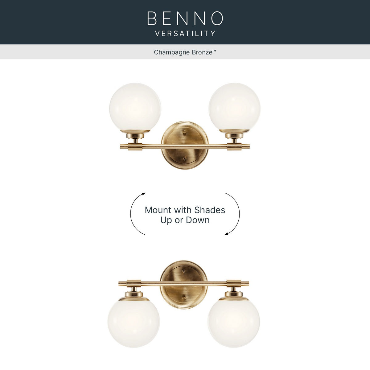 Applique de vanité 2 lumières | Benno