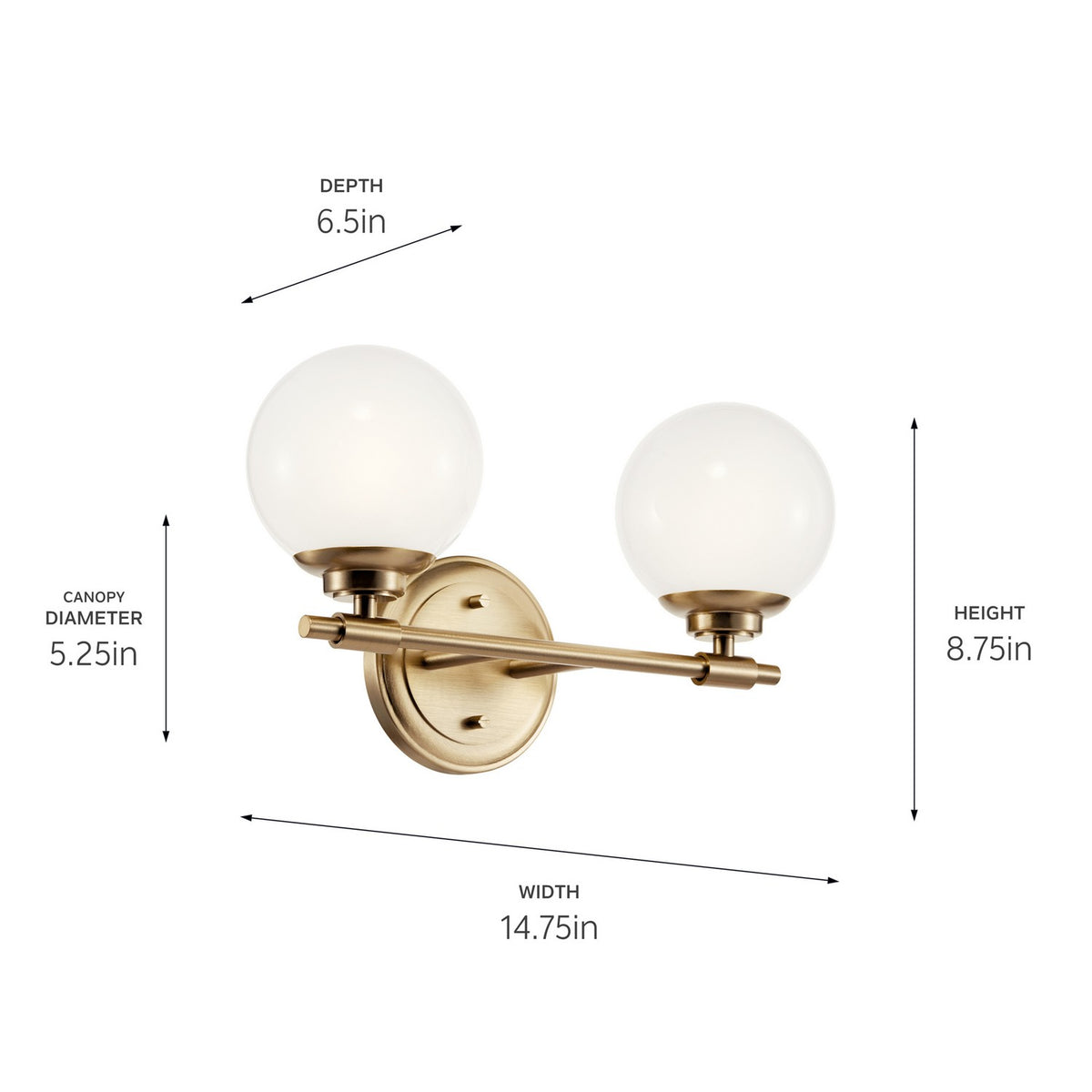 Applique de vanité 2 lumières | Benno