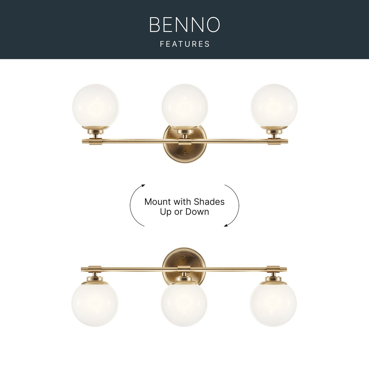 Applique de vanité 3 lumières | Benno