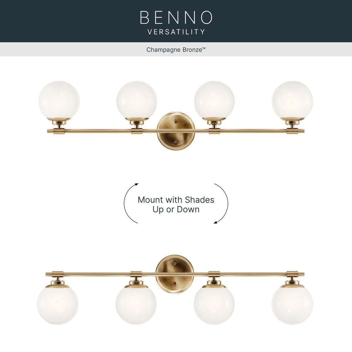 Applique de vanité 4 lumières | Benno