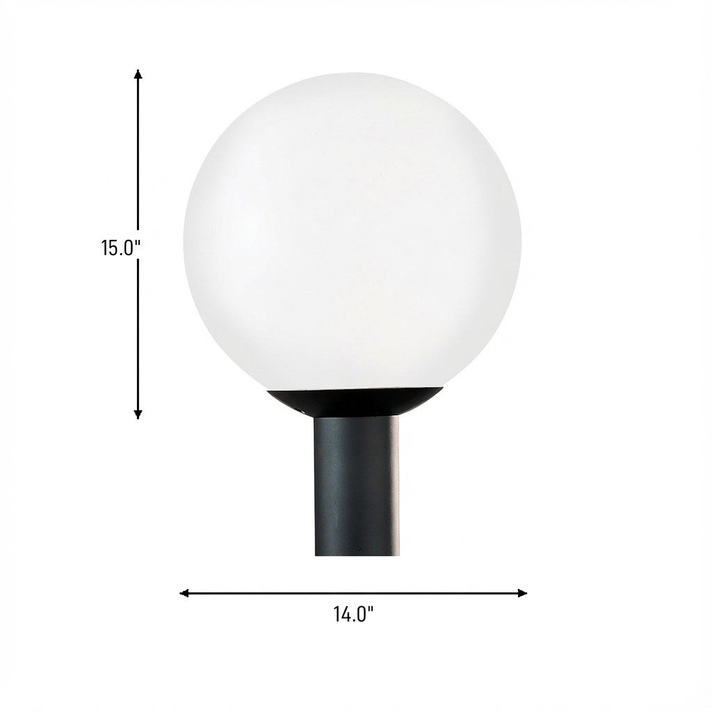 Lanterne sur poteau extérieure 1 lumière | Outdoor Globe