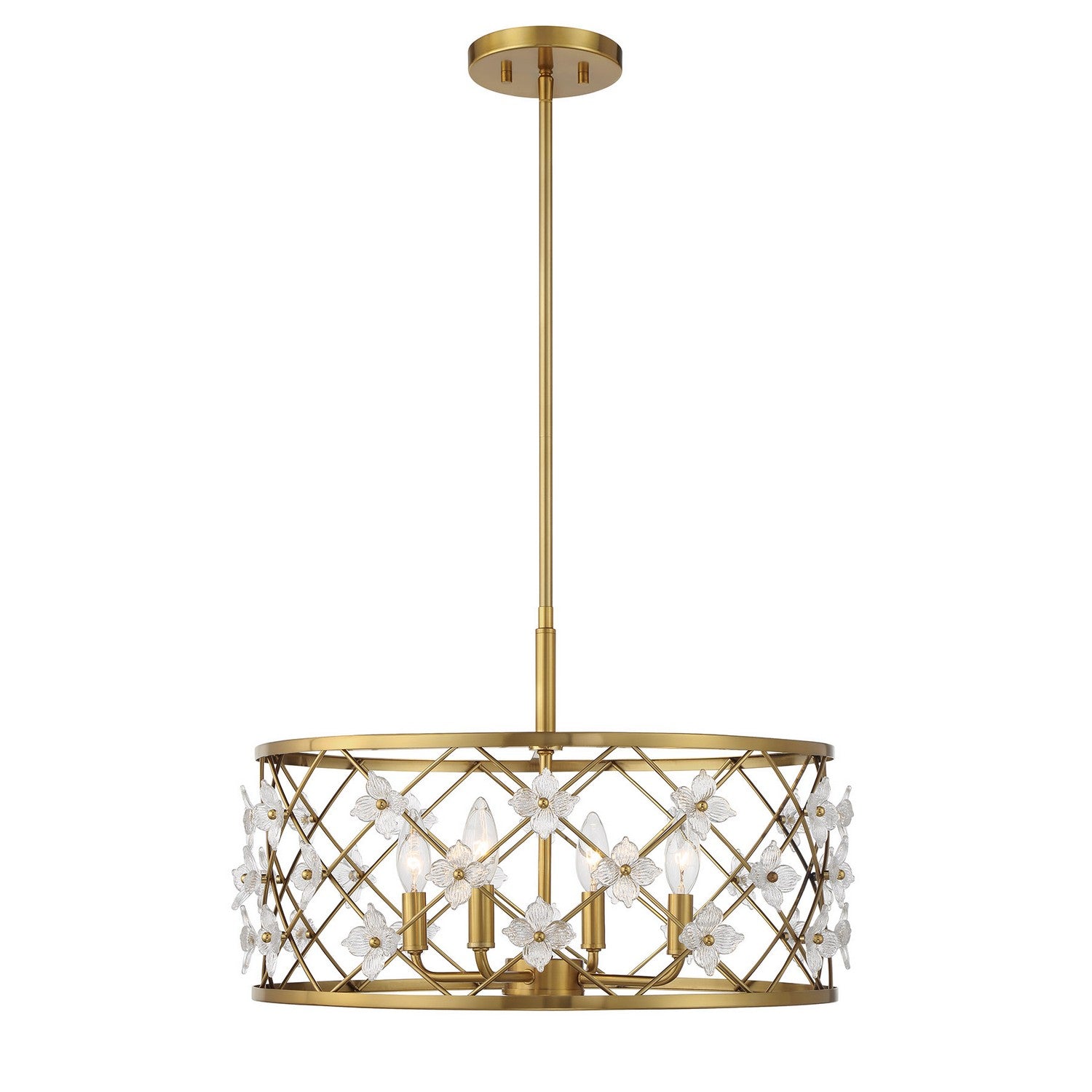 Semi-plafonnier ou suspension convertible 4 lumières | Bailey