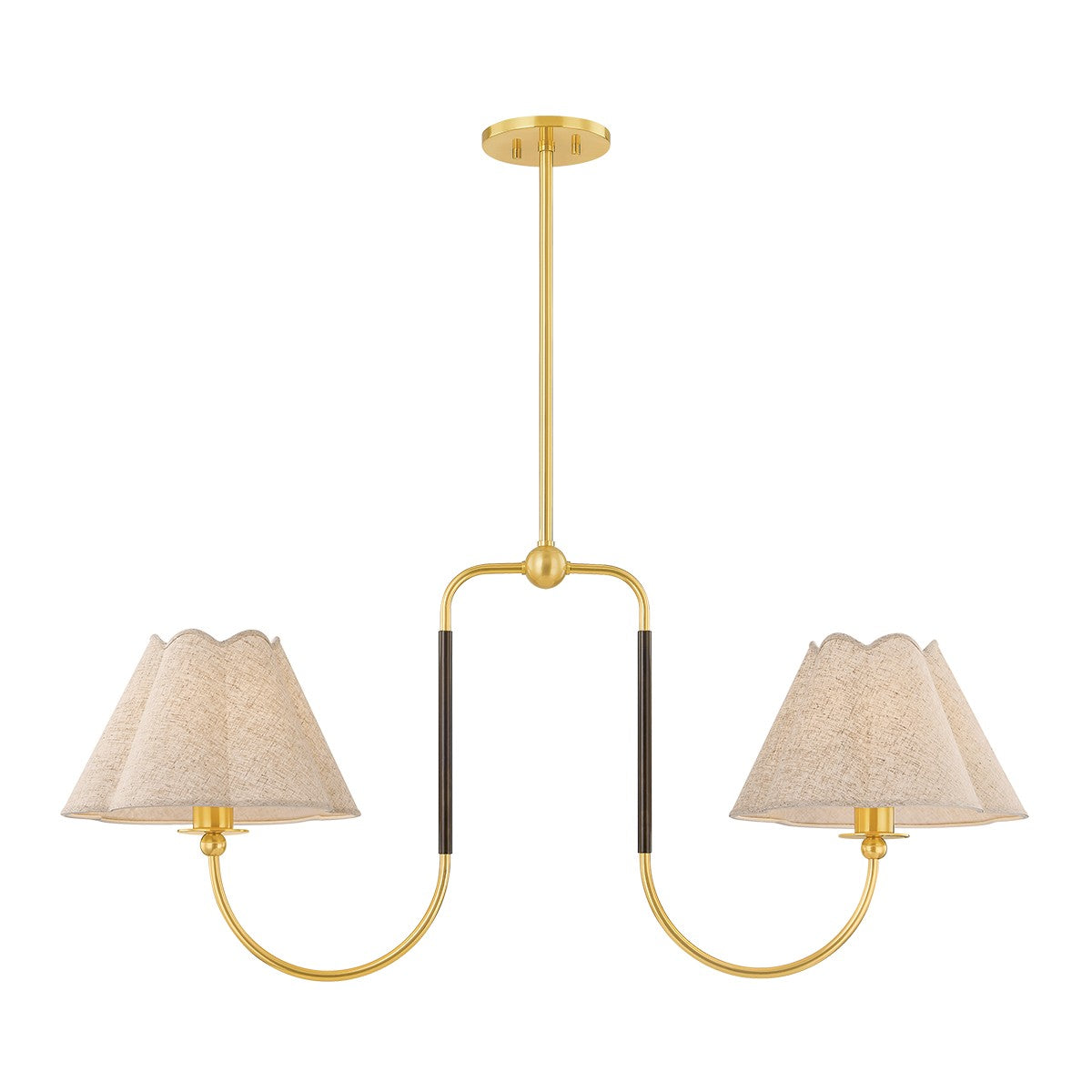 Suspension linéaire 2 lumières | Janie