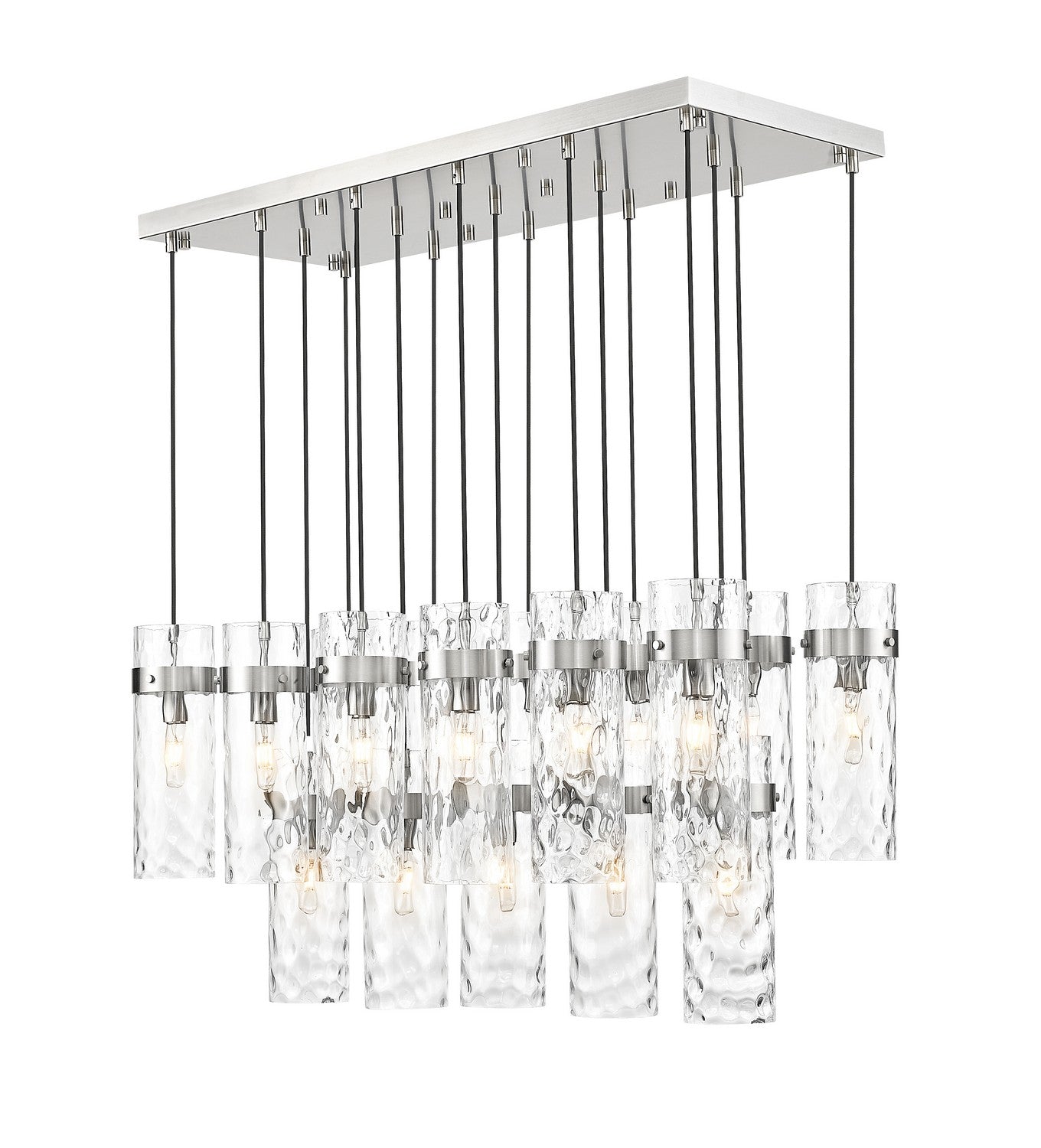 Lustre linéaire 17 lumières | Fontaine