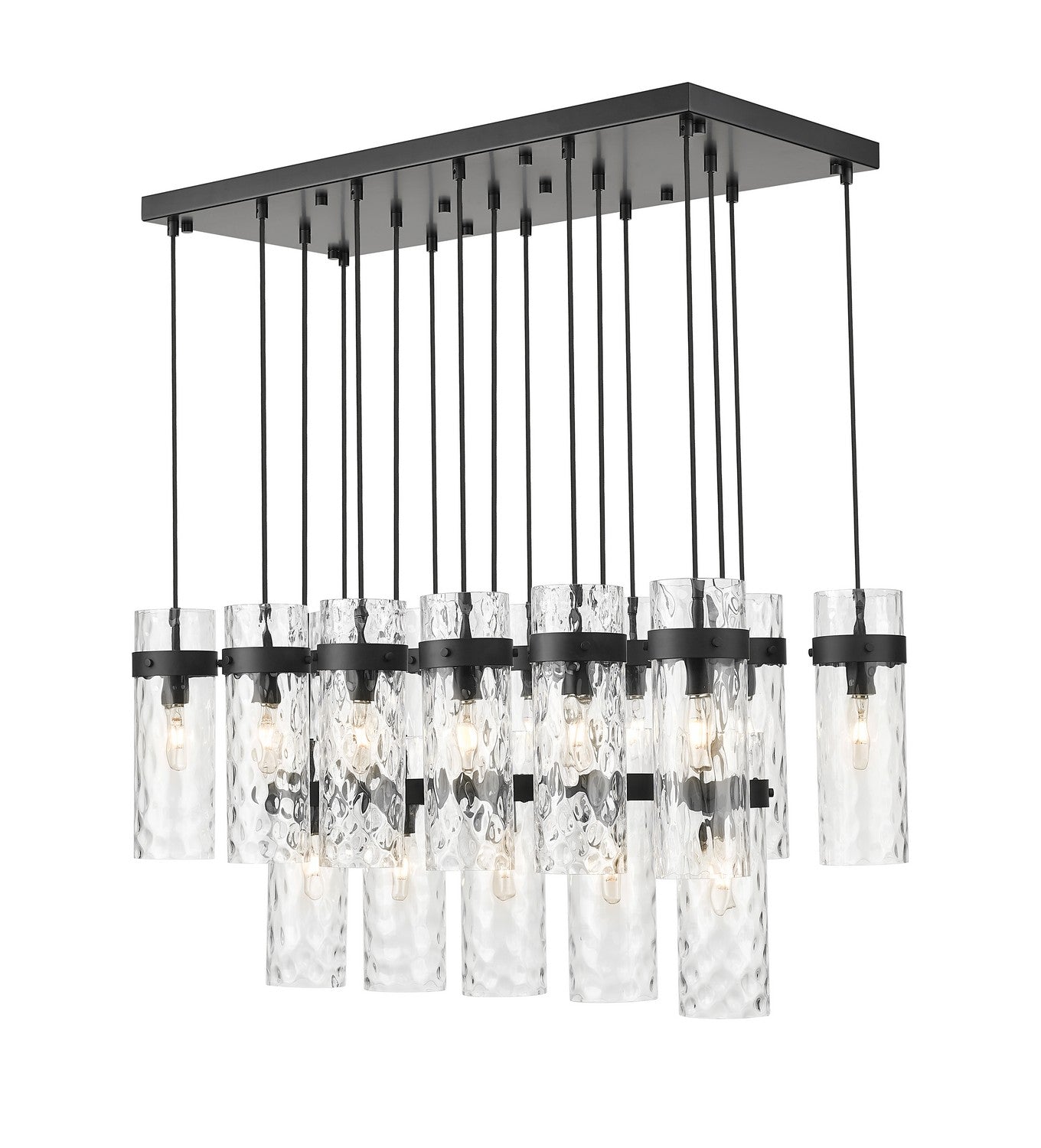 Lustre linéaire 17 lumières | Fontaine